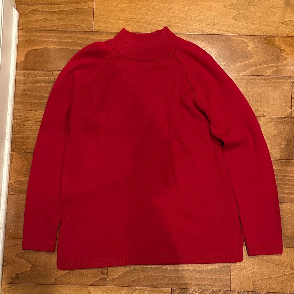 Jeanne‎ Pierre Vibrant Red Knit Sweater